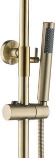 Leoni Rimbo Thermostatische Regendoucheset 20cm RVS Geborsteld Goud
