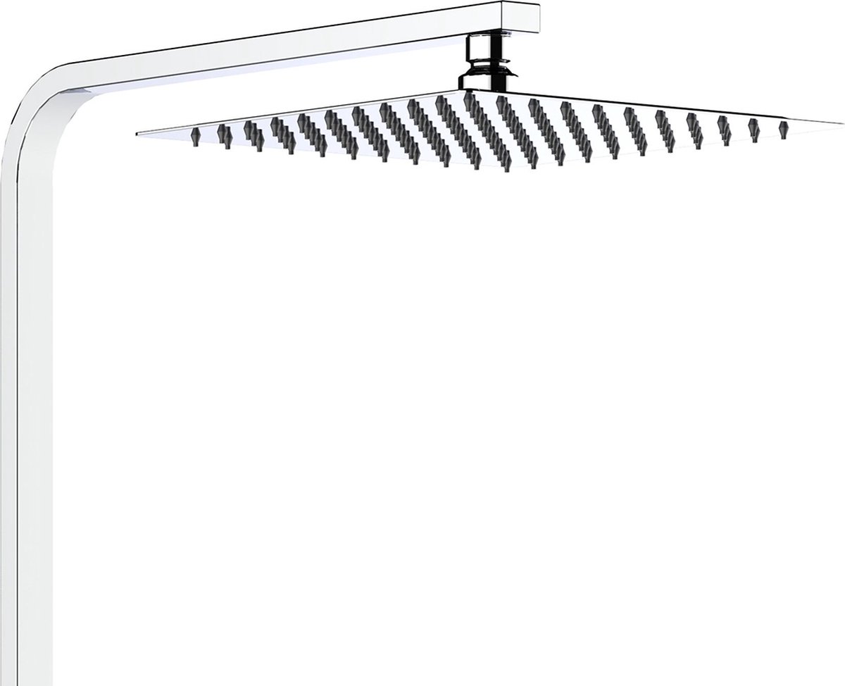 Leoni Rimbo Thermostatische Regendoucheset 22cm Vierkant RVS Chroom