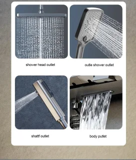Leonova® Regendoucheset Thermostaat RVS Grijs