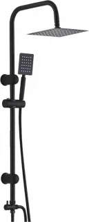 Livista Douche Set Regendouche & Handdouche Zwart Vierkant