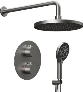 LOMAZOO CYRA Inbouw regendoucheset Gun Metal