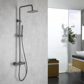 LOMAZOO LYNN Regendouche met Thermostaatkraan Gun Metal