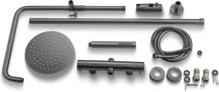 LOMAZOO LYNN Regendouche met Thermostaatkraan Gun Metal