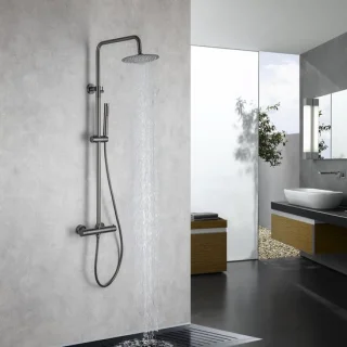 LOMAZOO LYNN Regendouche met Thermostaatkraan Gun Metal
