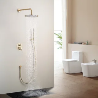 LOMAZOO SOLARA Inbouw Regendoucheset Goud