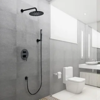 LOMAZOO TELESTO Doucheset Zwart Inbouw