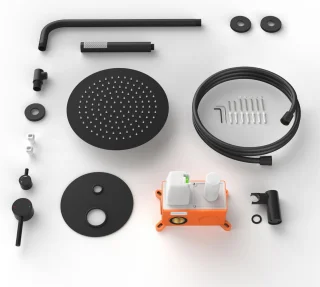 LOMAZOO TELESTO Doucheset Zwart Inbouw