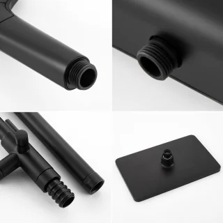 Lonheo Max Regendouche met Thermostaatkraan Zwart