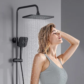 Lonheo Max Regendouche met Thermostaatkraan Zwart