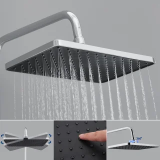 Lonheo Max Regendouche Thermostaatkraan Chroom