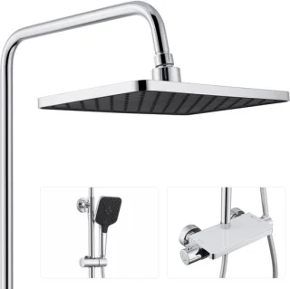 Lonheo Max Regendoucheset met thermostaatkraan - Chroom
