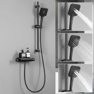 Lonheo Max Thermostaat Doucheset Zwart
