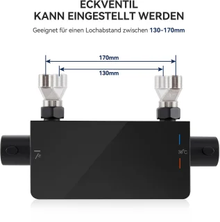 Lonheo Max Thermostaat Doucheset Zwart