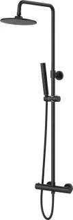 Lonis Rimbo Thermostatische Regendoucheset 20cm Mat Zwart