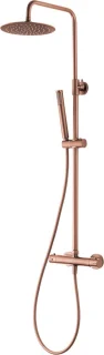 Lonis Rimbo Thermostatische Regendoucheset 20cm RVS Geborsteld Koper