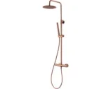 Lonis Rimbo Thermostatische Regendoucheset 20cm RVS Geborsteld Koper