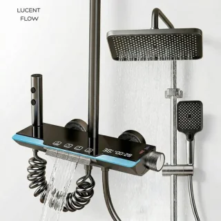 Lucent Flow Complete Regendoucheset - Gunmetal Zwart review