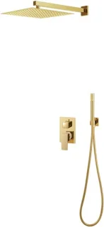 Luxe douchesysteem rvs goudkleurig