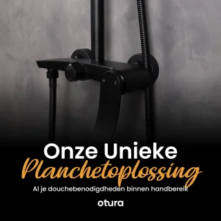 Luxe Mat Zwarte Regendouche Set Douchekoppen Brass