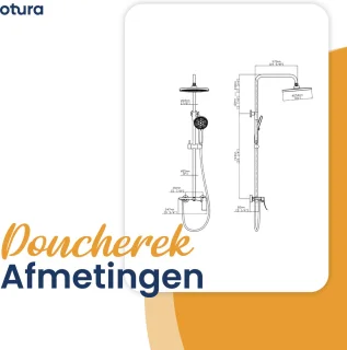 Luxe Mat Zwarte Regendouche Set Douchekoppen Brass