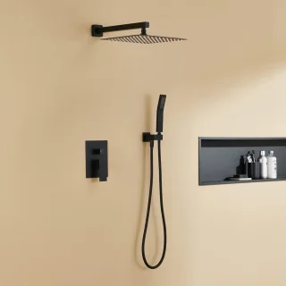 Luxe regendouchesysteem met handdouche en wandmontagekraan