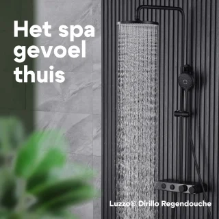 Luzzo Dirillo Thermostaat Regendouche Mat Zwart
