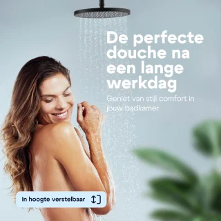 Luzzo Dirillo Thermostaat Regendouche Mat Zwart