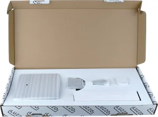 Luzzo Regendouche Zwart 25 cm Vierkant met Thermostaatkraan