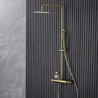 Luzzo Varese Regendouche Thermostaat Brushed Brass
