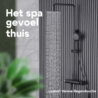 Luzzo Varese Thermostaat Regendouche Mat Zwart