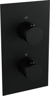 Mat zwart 3-weg thermostatische regendouche set 36 cm met handdouche