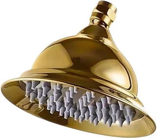 Matrix regendouche hoofd en handdouche set, 8 inch rond, goud