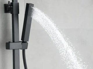 Mawialux Cynthia Thermostatische Regendoucheset Mat Zwart Vierkant