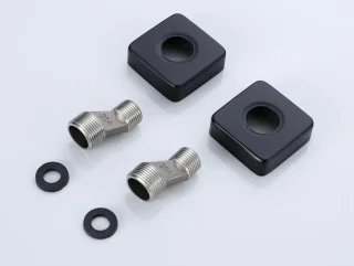 Mawialux Cynthia Thermostatische Regendoucheset Mat Zwart Vierkant