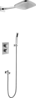 Mawialux Degu RVS thermostatische regendoucheset vierkant
