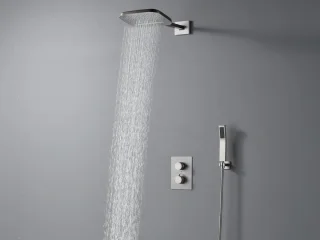 Mawialux Degu RVS thermostatische regendoucheset vierkant