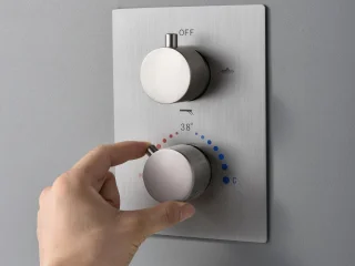 Mawialux Degu RVS thermostatische regendoucheset vierkant