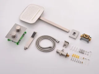 Mawialux Degu RVS thermostatische regendoucheset vierkant