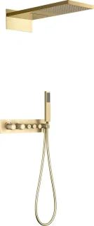 Mawialux Dex thermostatische inbouw regendoucheset goud