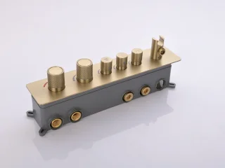 Mawialux Dex thermostatische inbouw regendoucheset goud