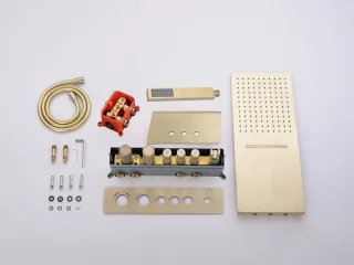 Mawialux Dex thermostatische inbouw regendoucheset goud