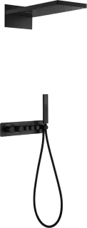 Mawialux Dex thermostatische regendoucheset inbouw mat zwart