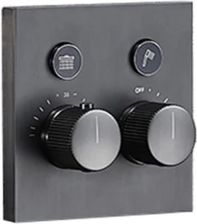 Mawialux Fossa thermostatische inbouw regendoucheset vierkant gunmetal grey