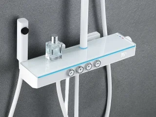 Mawialux Friso opbouw regendoucheset wit digitaal display
