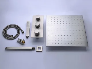 Mawialux Hake RVS Thermostatische Regendoucheset Inbouw Vierkant