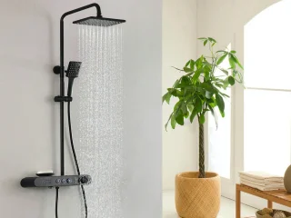 Mawialux Ledava Thermostatische Regendouche Set Vierkant Mat Zwart