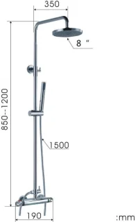 Mawialux Misa Thermostatische Regendoucheset Rond Chroom Opbouw