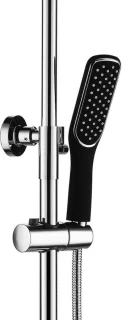 Mawialux Mura thermostatische regendoucheset opbouw chroom zwart
