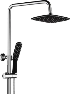 Mawialux Mura thermostatische regendoucheset opbouw chroom zwart