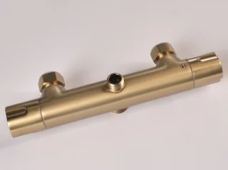 Mawialux Olga thermostatische regendoucheset opbouw goud geborsteld